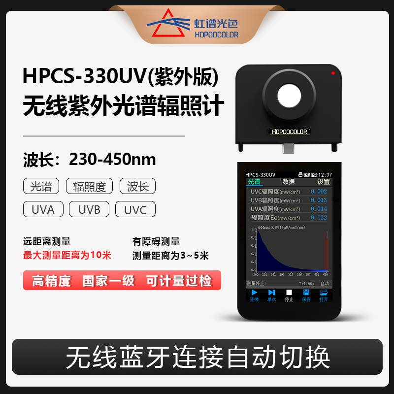 分体式蓝牙紫外光谱照度计HPCS330UV